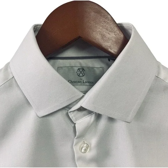 Christian Lacroix White Button Up Shirt Mens Size Small 14.5 NWT $130